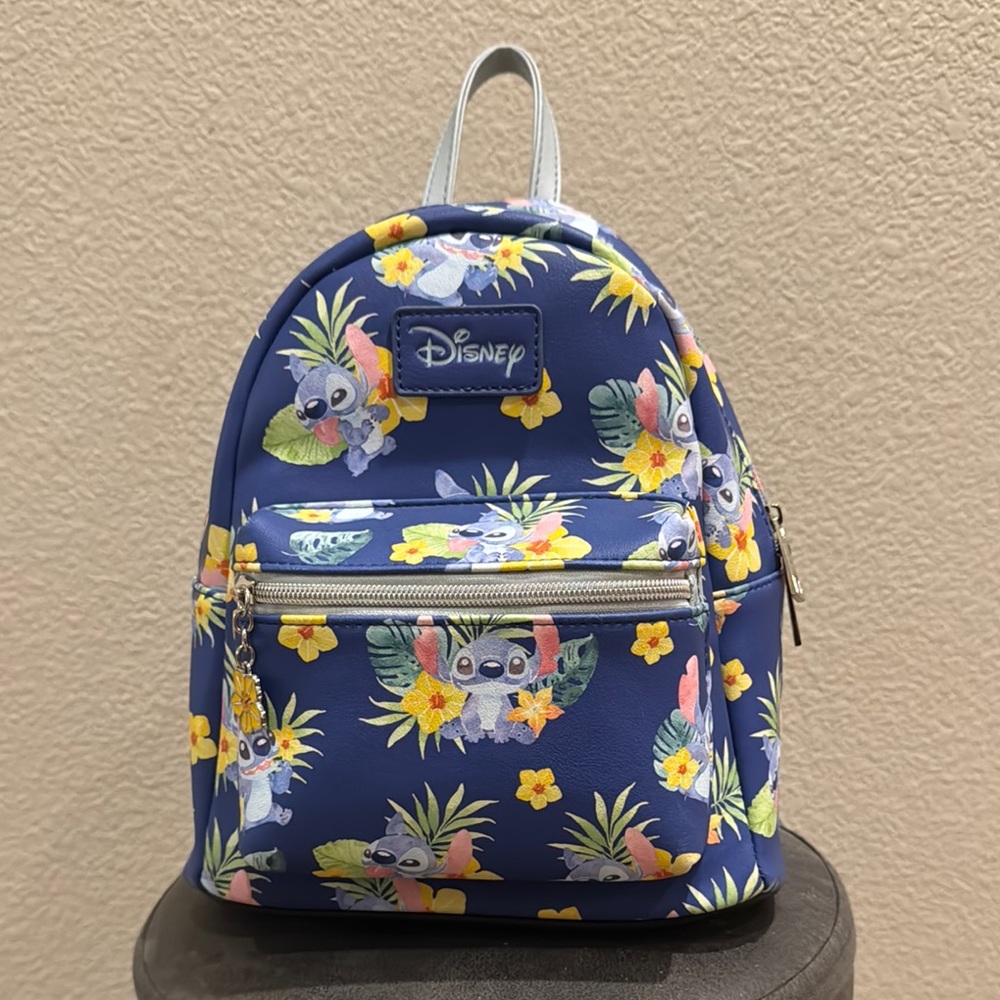 Disney Loungefly Floral Stitch Mini Backpack